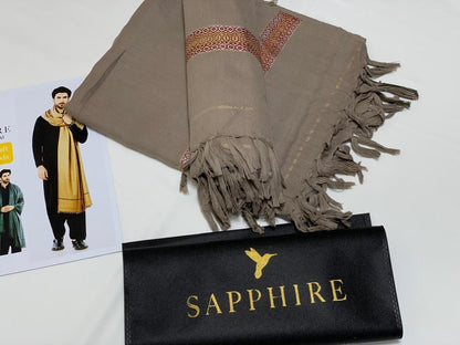Premium Wool Shawl Grey Men Winter Warm Sapphires