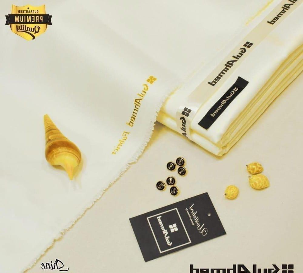 Premium Cotton Sotton Plain Suit Off-White Unstitched