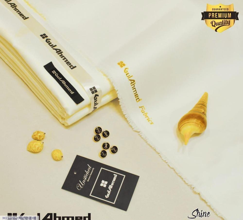 Premium Cotton Sotton Plain Suit Off-White Unstitched