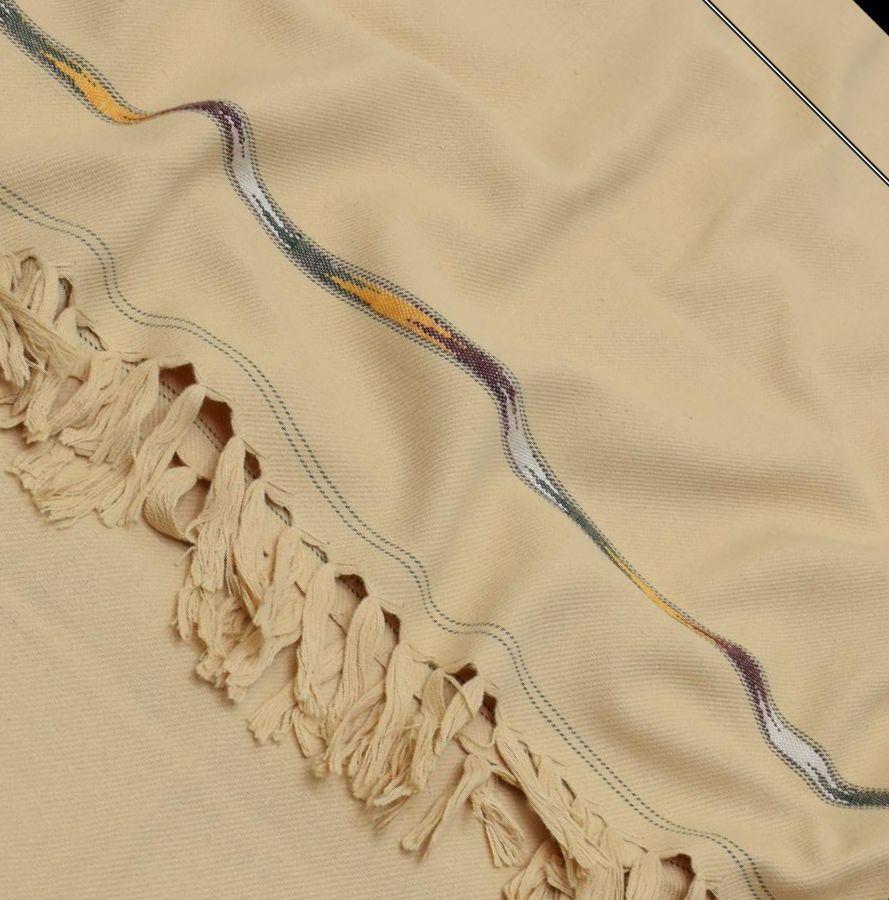 Peach Wool Shawl Winter Warm Elegant Embroidered Border