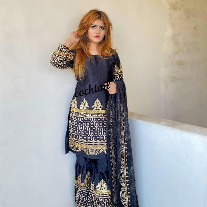 3-Piece Women's Shamoz Silk Sequin Suit Set
